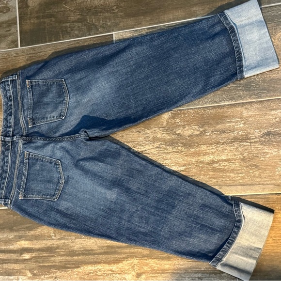 Banana Republic Blue Ankle Cropped Jeans with Selvedge Cuffs - Picture 9 of 10